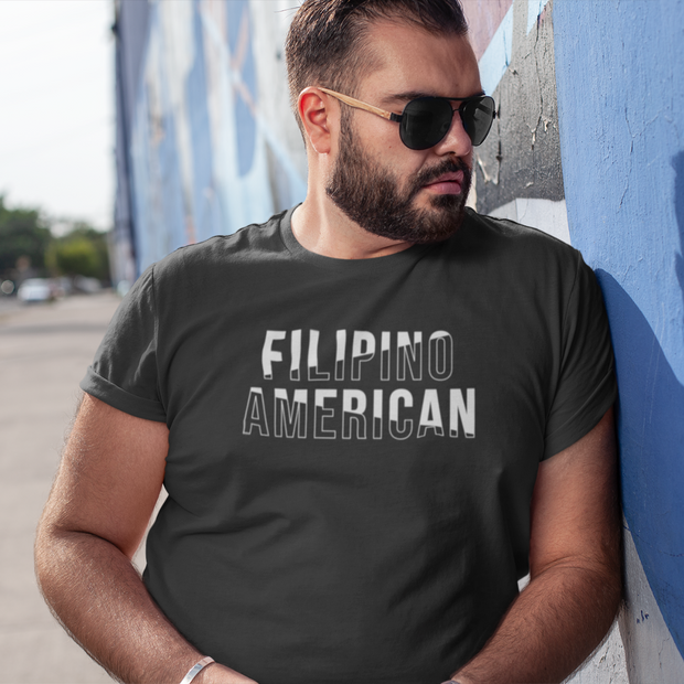 Men’s Filipino American Classic Black/White Tee