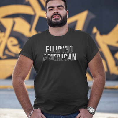 Men’s Filipino American Classic Black/White Tee