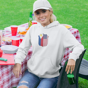 Unisex Filipino USA Flag Mashup Hoodie