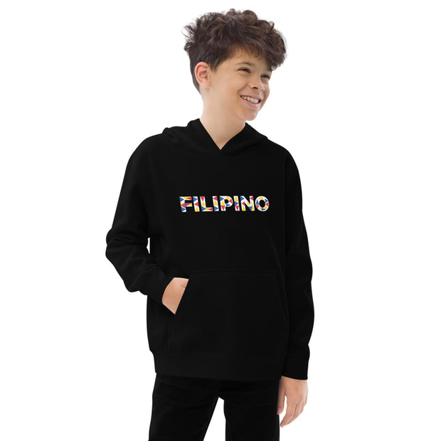 Kids Filipino In Abstract Colors Hoodie
