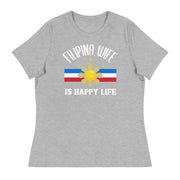 Women's Filipina Wife Is Happy Life Shirt