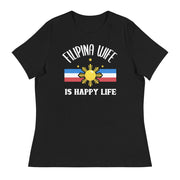 Women's Filipina Wife Is Happy Life Shirt