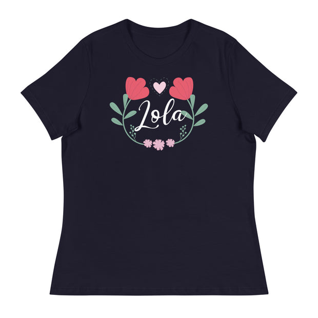 Women's Lola With Flowers Filipino Shirt